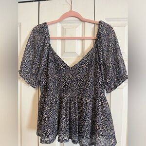 Floral babydoll shirt